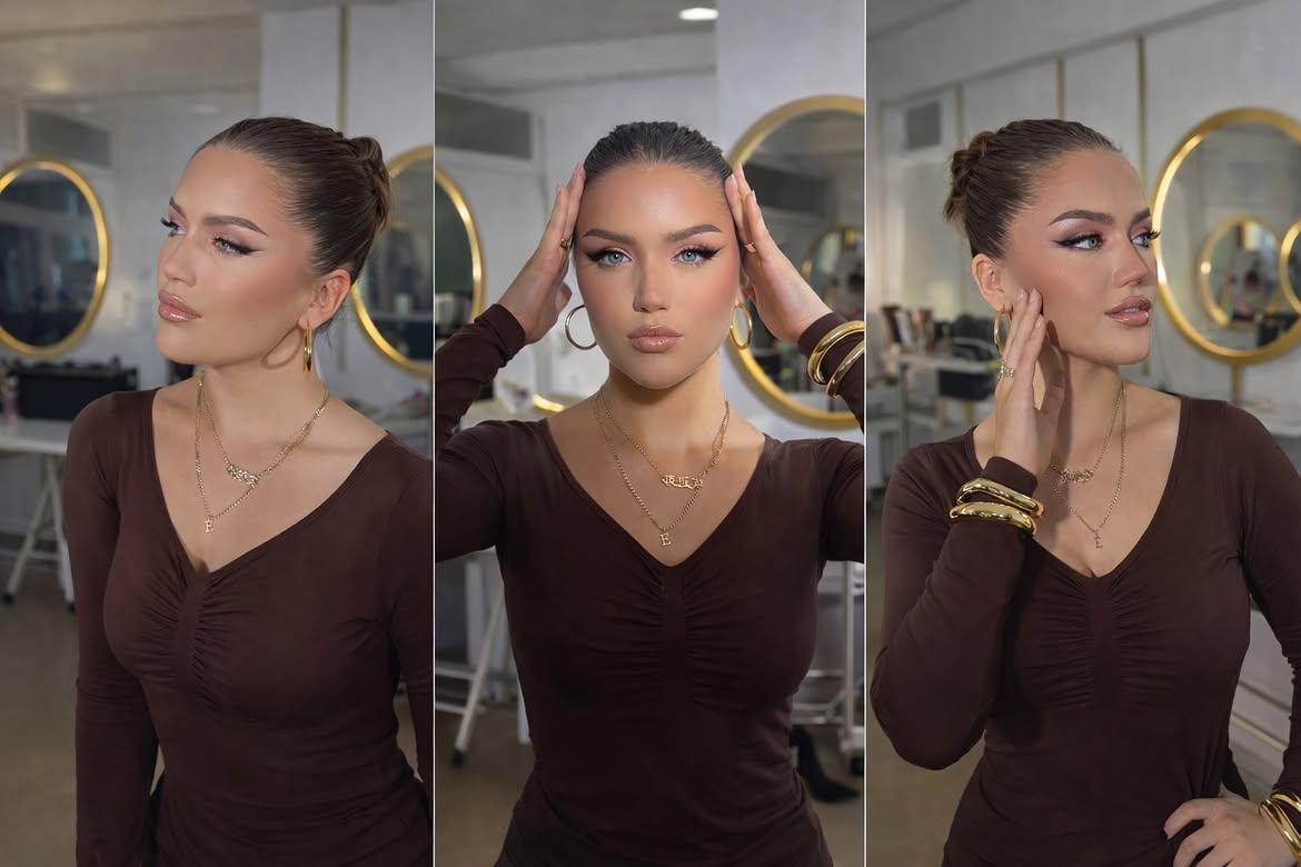 Soft glam appointment looks from three angles